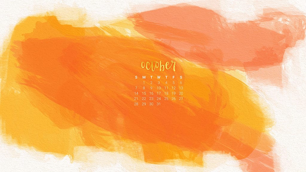 FREE October desktop calendars