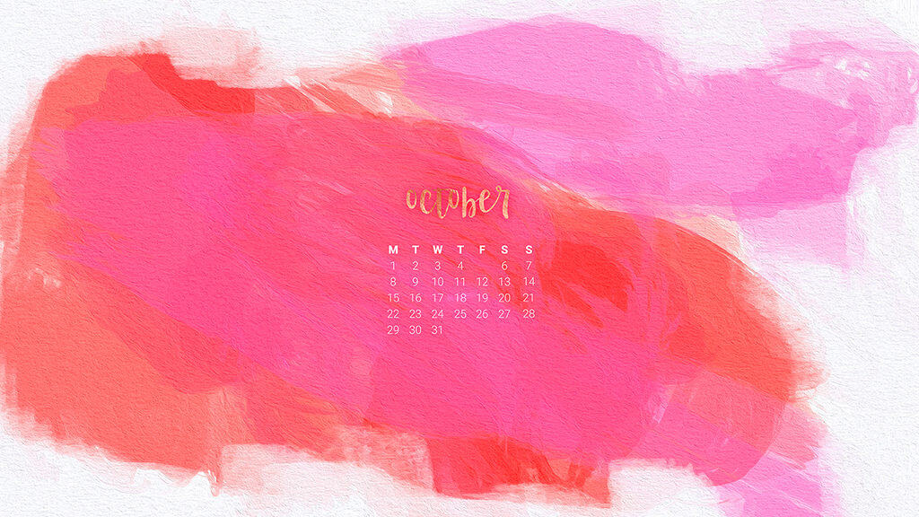 FREE October desktop calendars