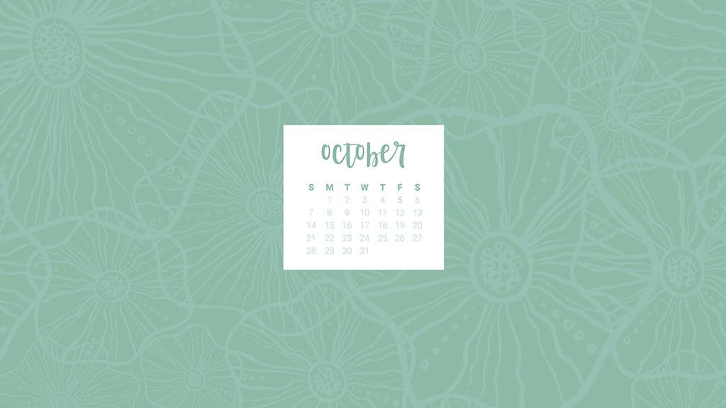 FREE October desktop calendars