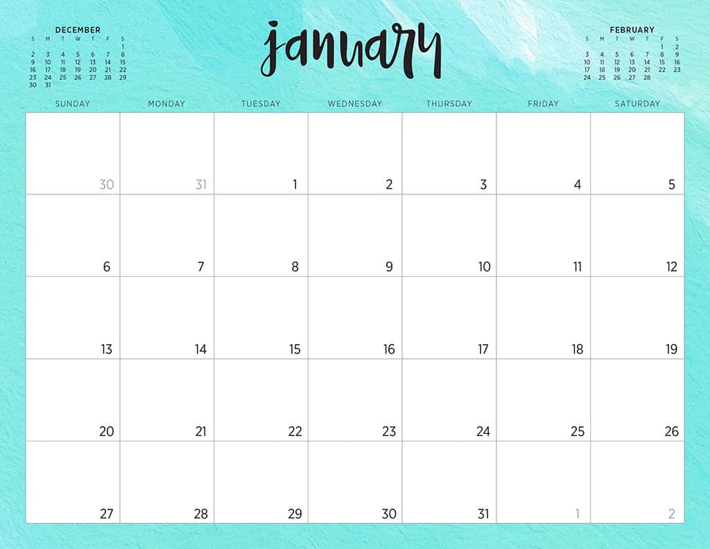 free 2019 printable calendars