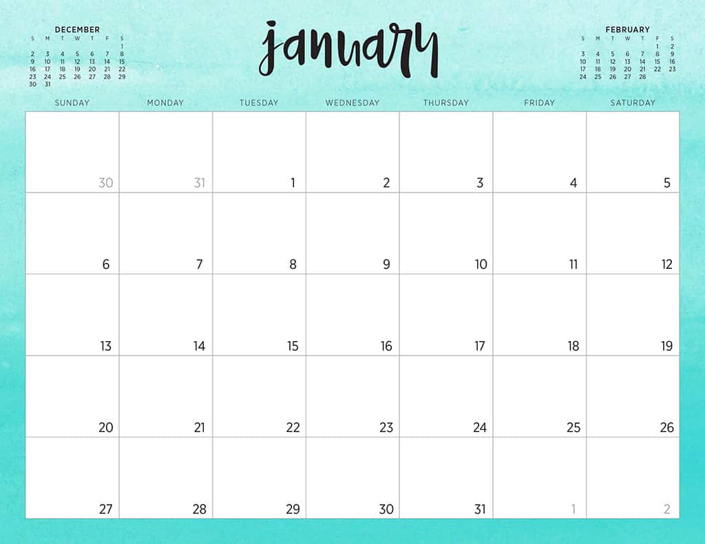 free 2019 printable calendars