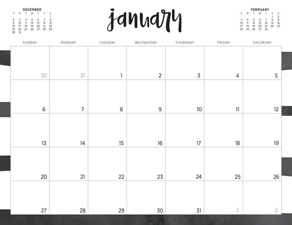 free 2019 printable calendars