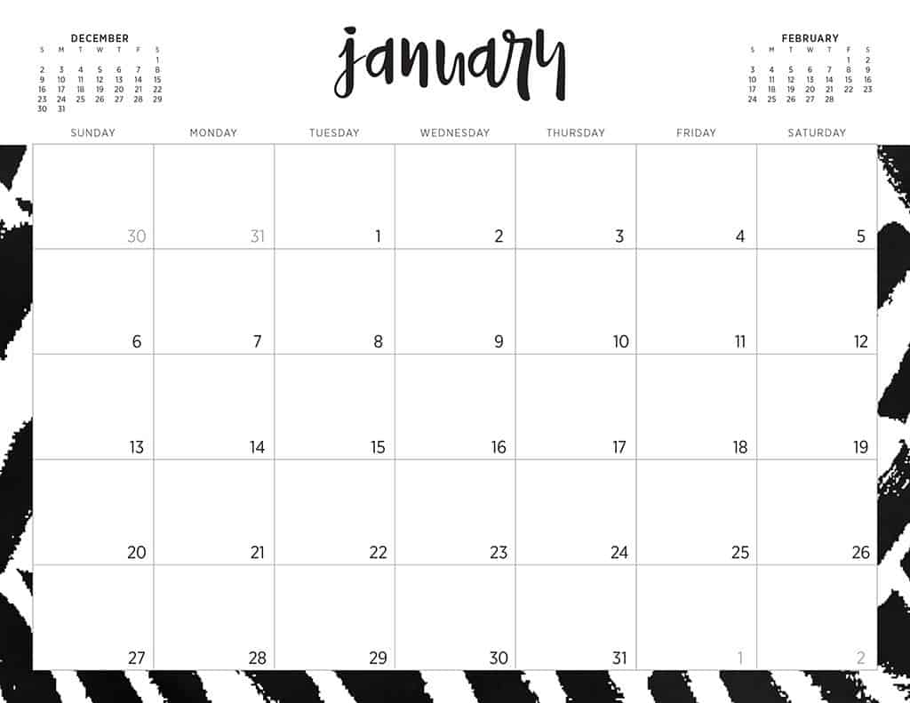 free 2019 printable calendars