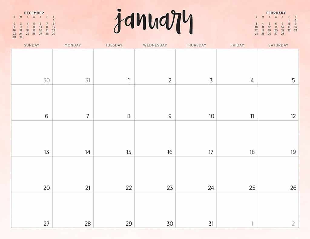 free 2019 printable calendars