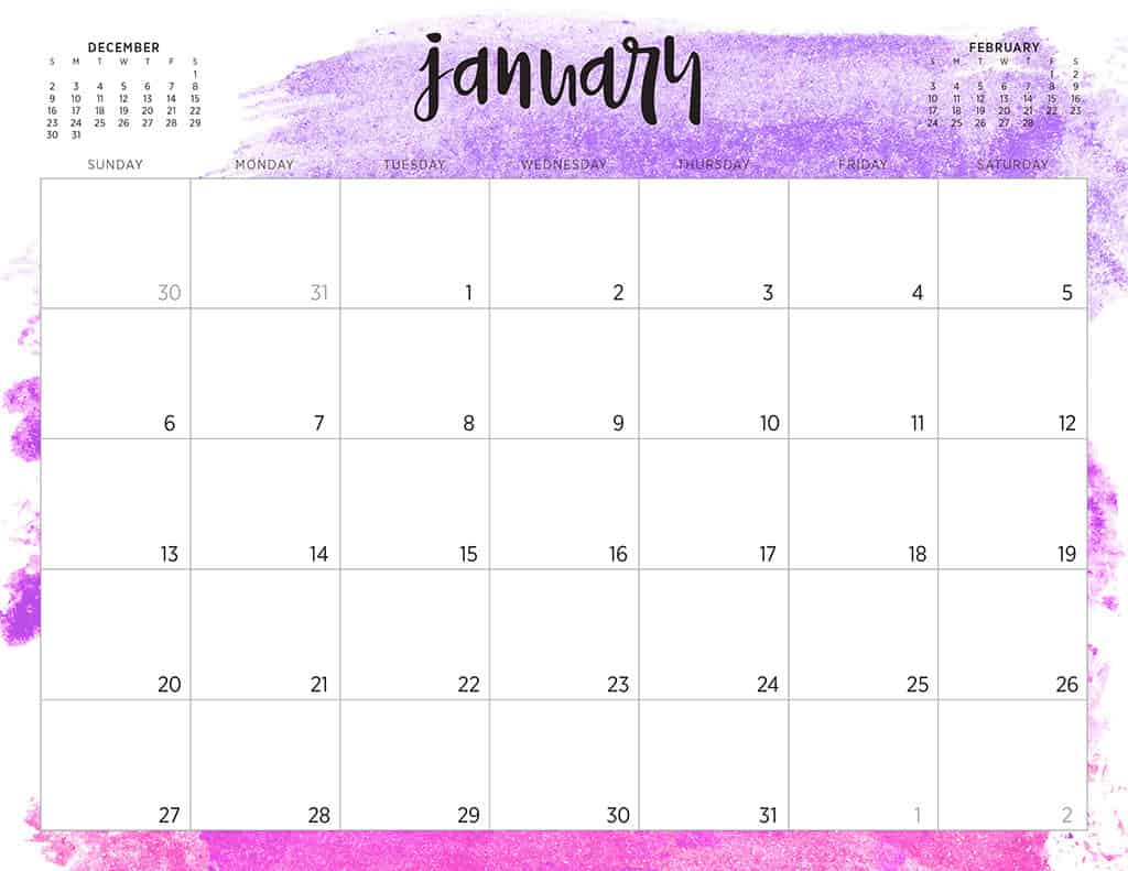 free 2019 printable calendars