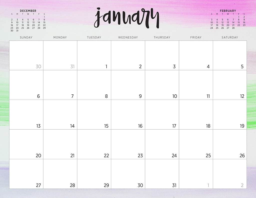 free 2019 printable calendars