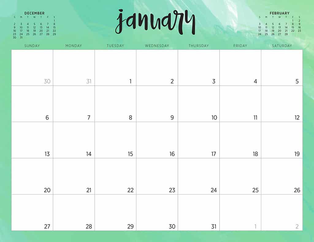 free 2019 printable calendars