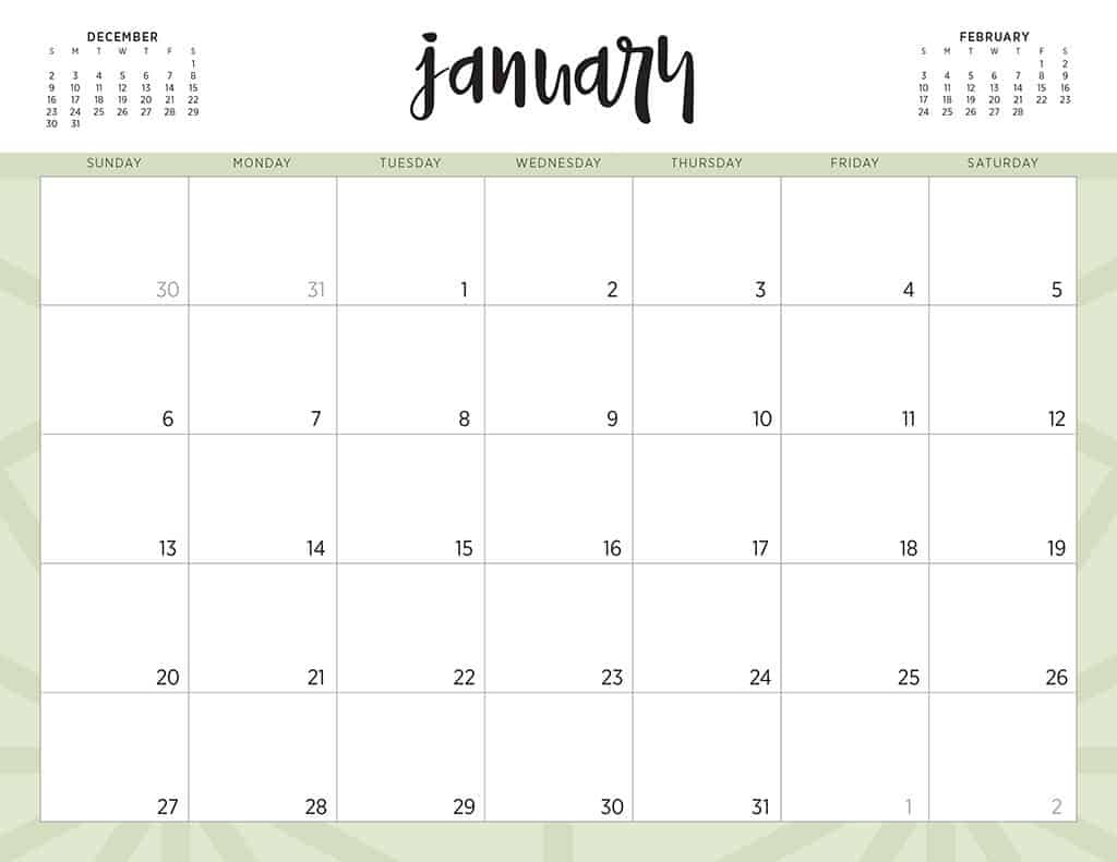 free 2019 printable calendars