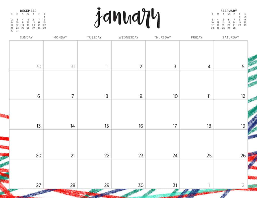 free 2019 printable calendars