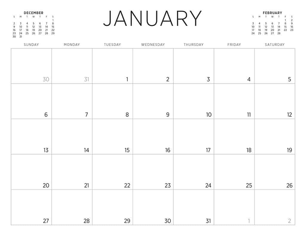 free 2019 printable calendars