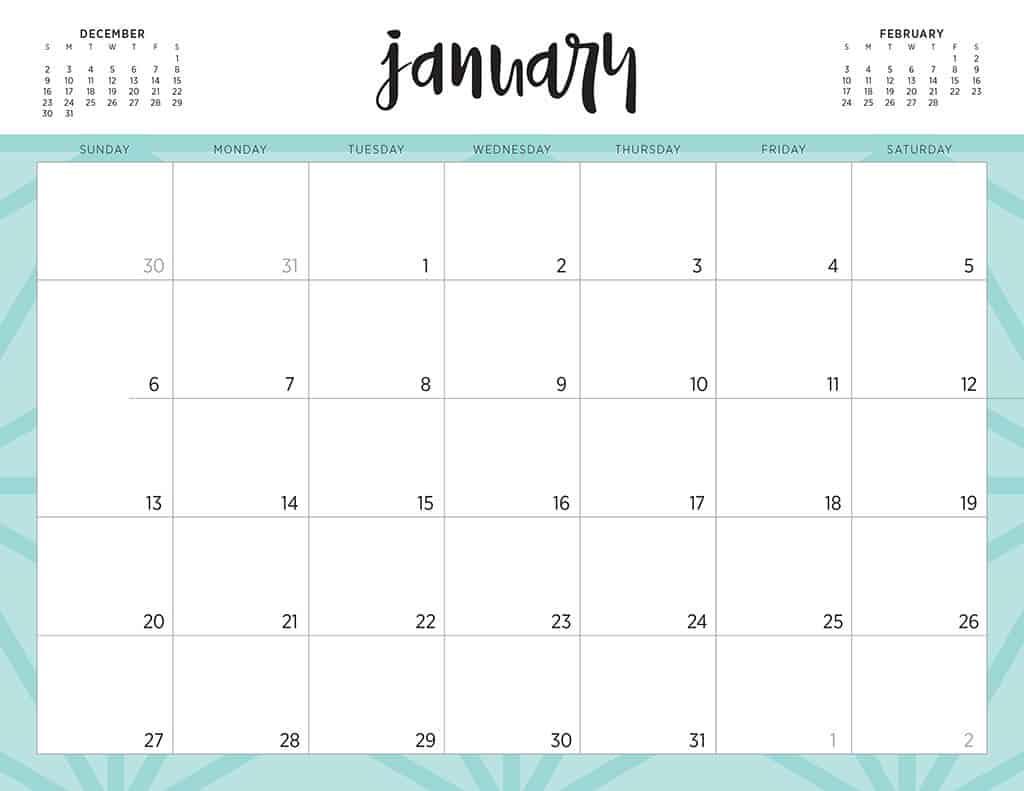 free 2019 printable calendars