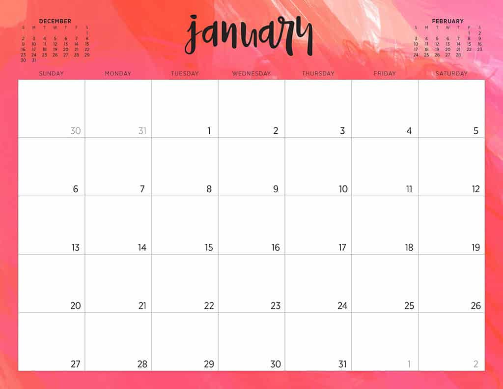 free 2019 printable calendars