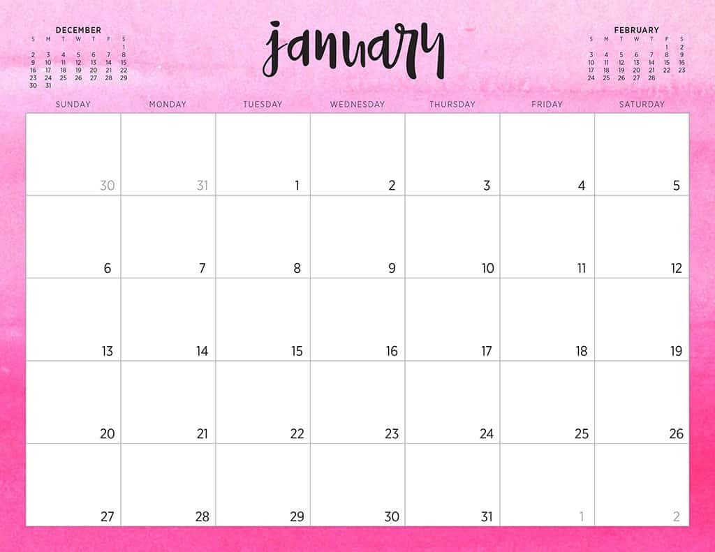 free 2019 printable calendars
