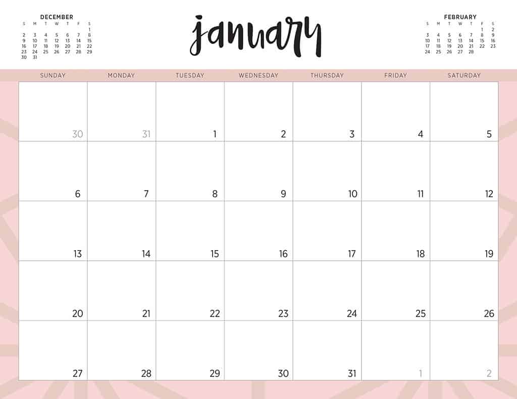 free 2019 printable calendars