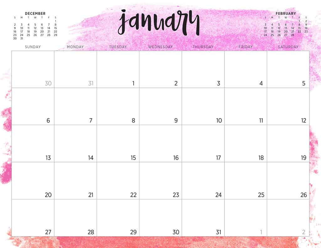 free 2019 printable calendars