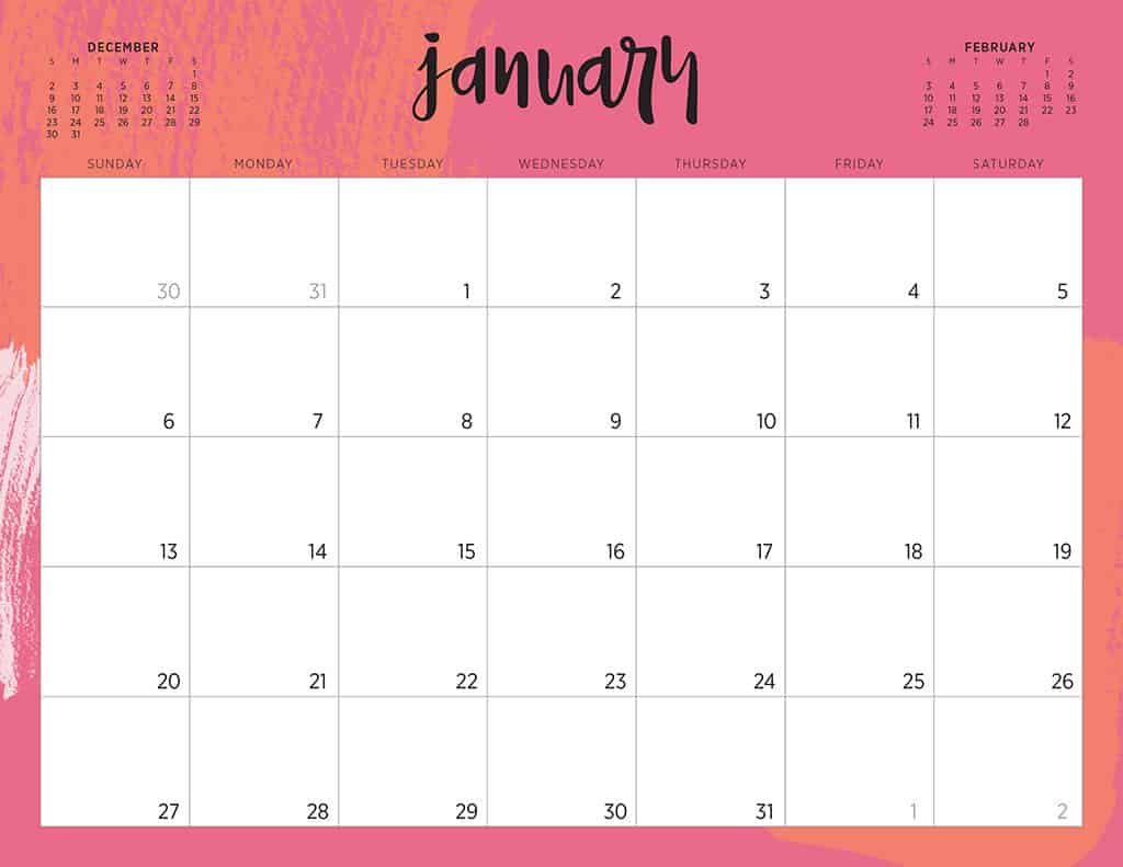 free 2019 printable calendars