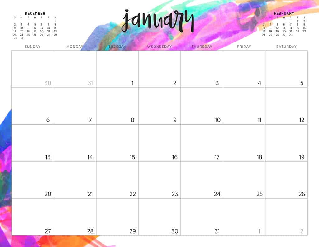 free 2019 printable calendars