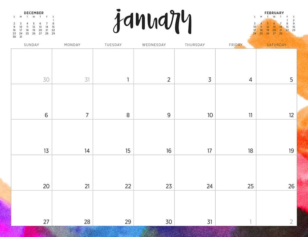 free 2019 printable calendars