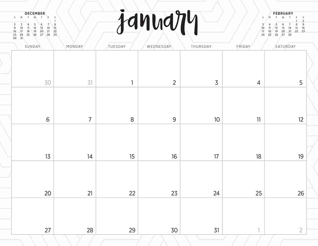 free 2019 printable calendars