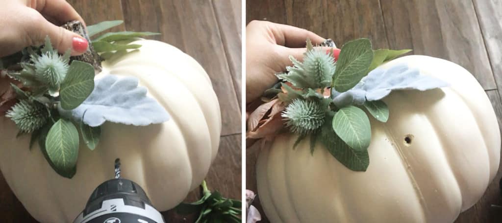 DIY floral pumpkins