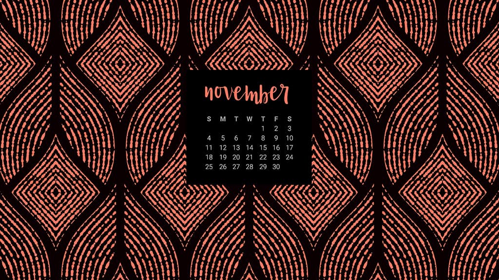 Audrey of Oh So Lovely Blog shares 10 FREE November calendar wallpapers available in both Sunday and Monday starts for both desktop and smartphone. Download yours today!