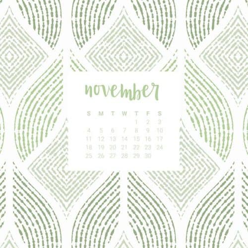 Audrey of Oh So Lovely Blog shares 10 FREE November calendar wallpapers available in both Sunday and Monday starts for both desktop and smartphone. Download yours today!