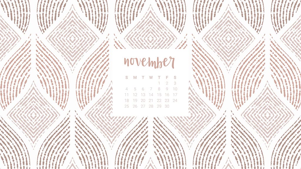 Audrey of Oh So Lovely Blog shares 10 FREE November calendar wallpapers available in both Sunday and Monday starts for both desktop and smartphone. Download yours today!