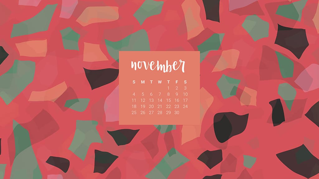 Audrey of Oh So Lovely Blog shares 10 FREE November calendar wallpapers available in both Sunday and Monday starts for both desktop and smartphone. Download yours today!