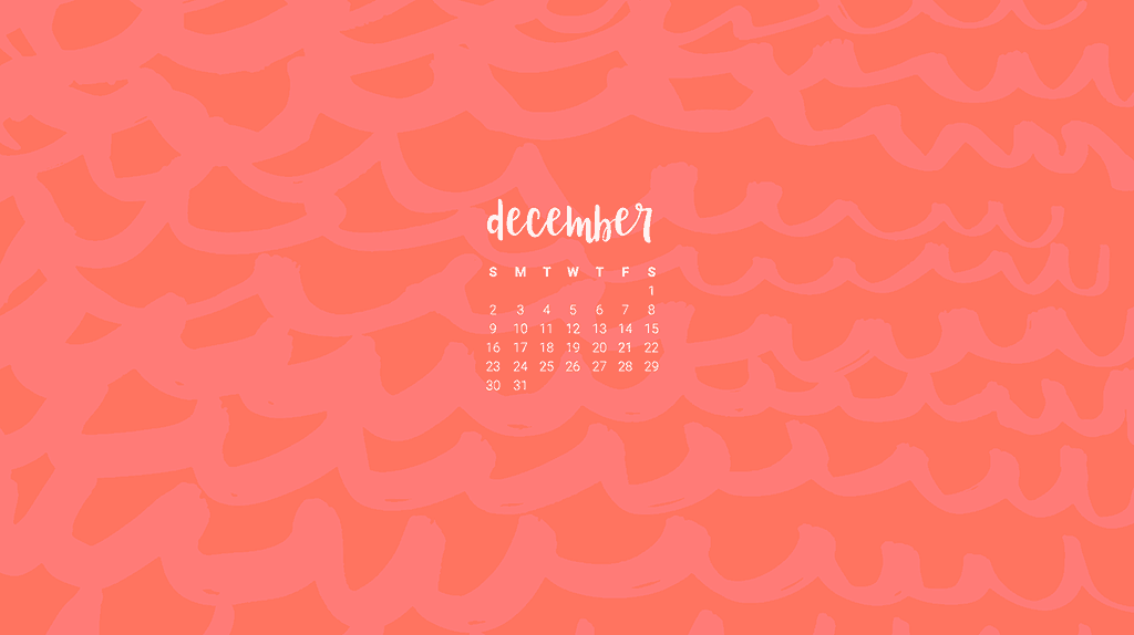 FREE December desktop wallpaper calendars