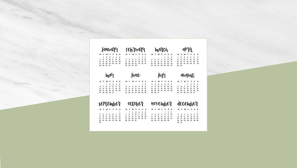 Audrey of Oh So Lovely Blog shares 12 FREE 2019 desktop wallpaper calendars in both Sunday and Monday starts. Download your favorite today!