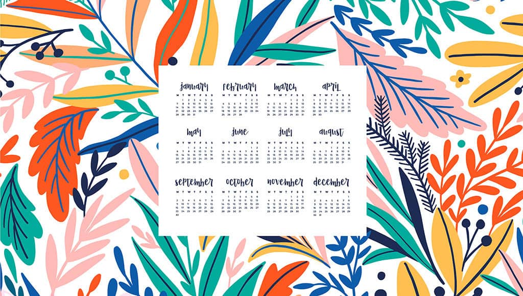 Free 2019 Desktop Calendars 12 Wallpaper Design Options