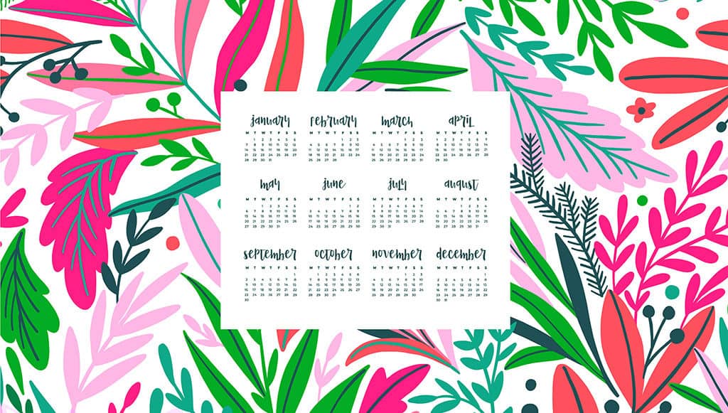 Audrey of Oh So Lovely Blog shares 12 FREE 2019 desktop wallpaper calendars in both Sunday and Monday starts. Download your favorite today!