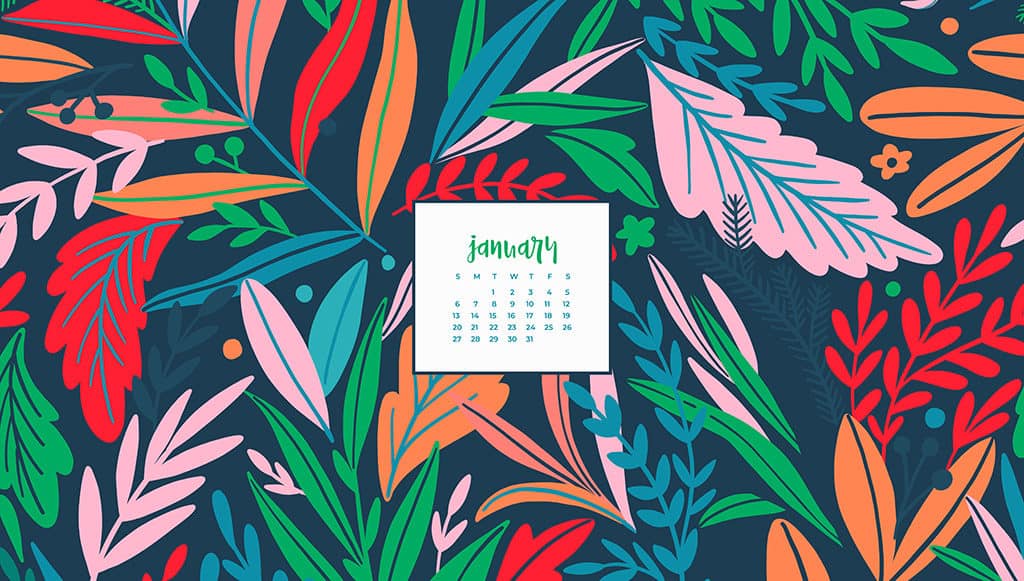 January 2019 Confetti Calendar Wallpaper  Sarah Hearts