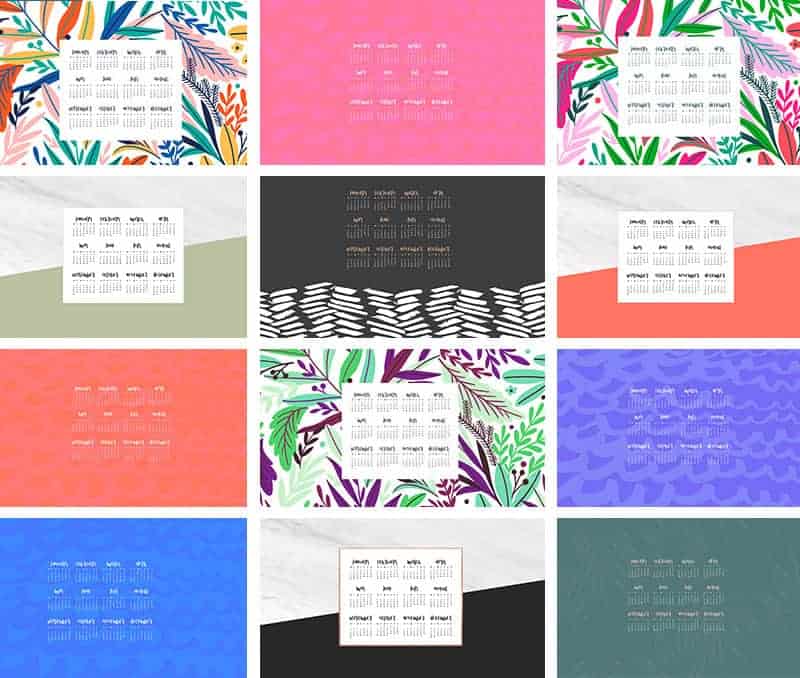 FREE 2019 desktop wallpaper calendars