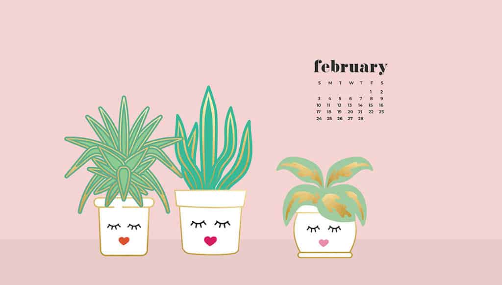 Audrey of Oh So Lovely Blog shares 9 FREE February desktop wallpaper calendars available in Sunday and Monday starts for desktop and mobile. download yours today!