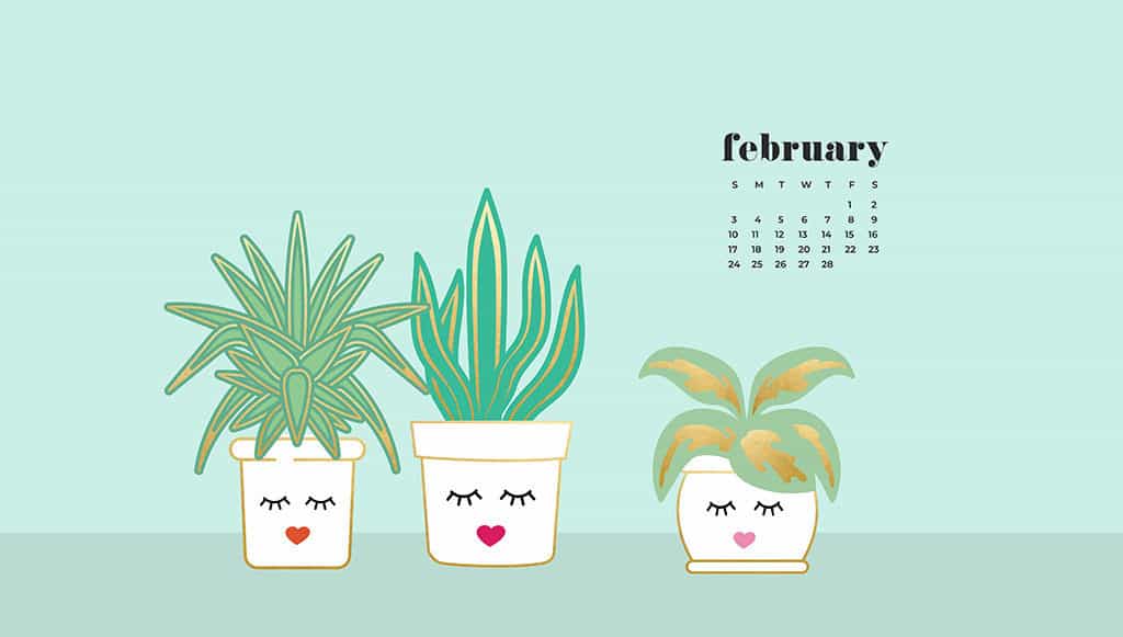 Audrey of Oh So Lovely Blog shares 9 FREE February desktop wallpaper calendars available in Sunday and Monday starts for desktop and mobile. download yours today!