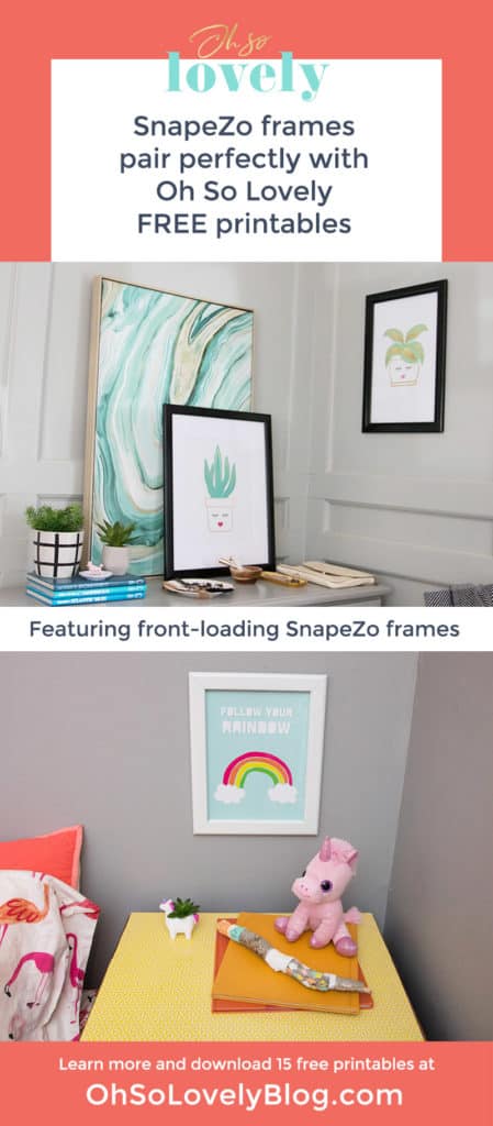 Audrey of Oh So Lovely Blog shares her love of SnapeZo frames, which pair perfectly with her free printables. Read all about it!