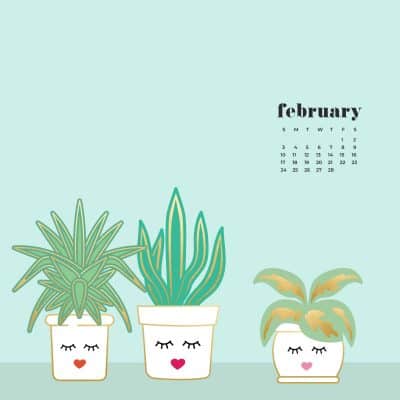 Audrey of Oh So Lovely Blog shares 9 FREE February desktop wallpaper calendars available in Sunday and Monday starts for desktop and mobile. download yours today!