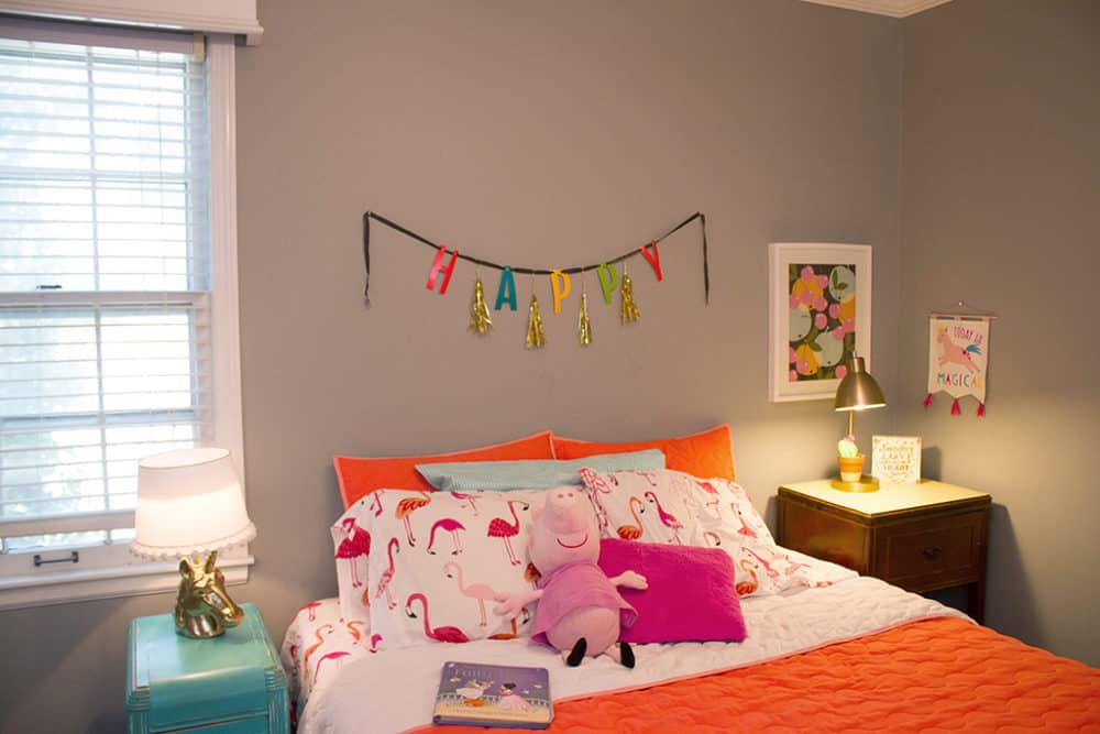 DIY toddler bedroom progress + a fun unicorn printable