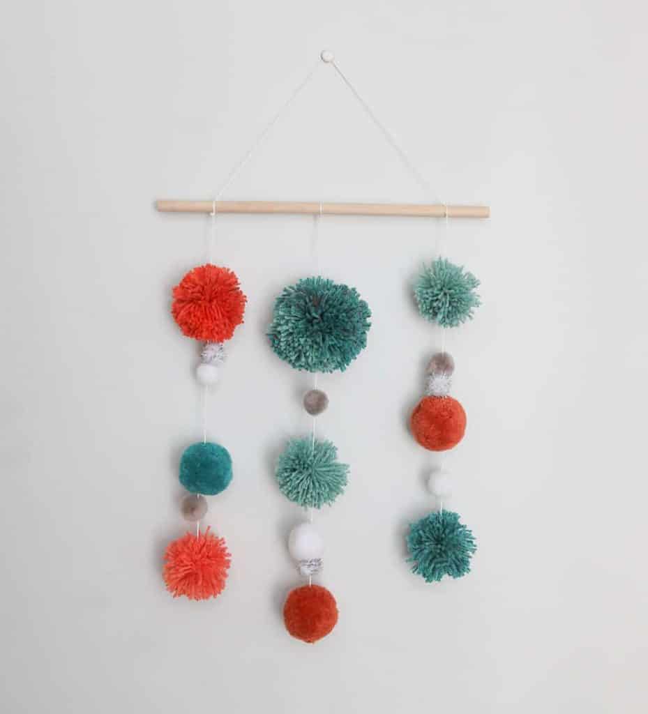Cotton Wall Hanging Stars & Pom Poms