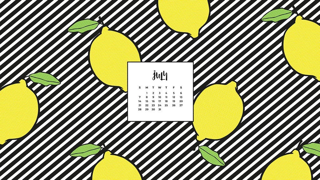 5 free July wallpaper calendars