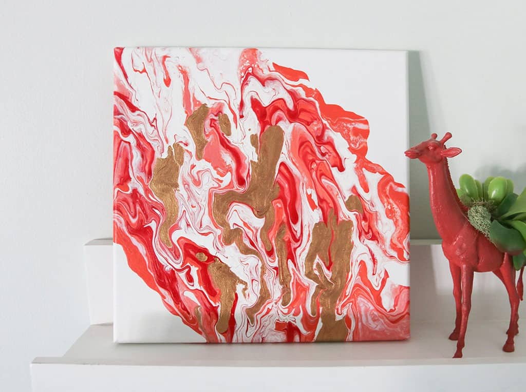 HOW TO MAKE UNIQUE DIY PAINT POUR ART, Oh So Lovely Blog