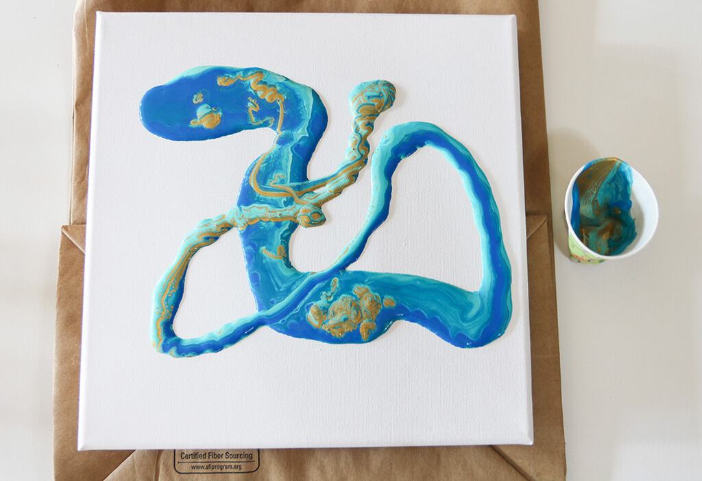 DIY paint pour art tutorial—create affordable art for your home!