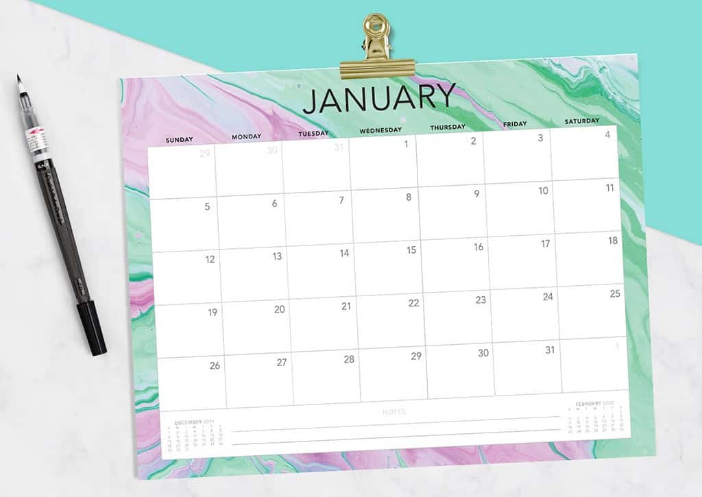 Free 2020 printable calendars - 51 designs to choose from!