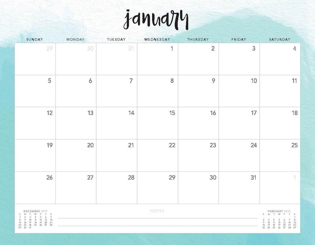 Free 2020 Printable Calendars 51 Designs To Choose From