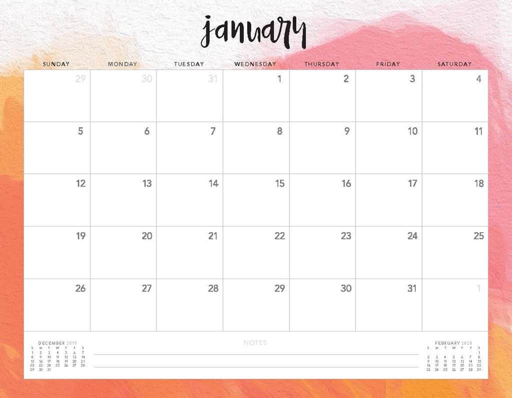 Free 2020 Printable Calendars 51 Designs To Choose From