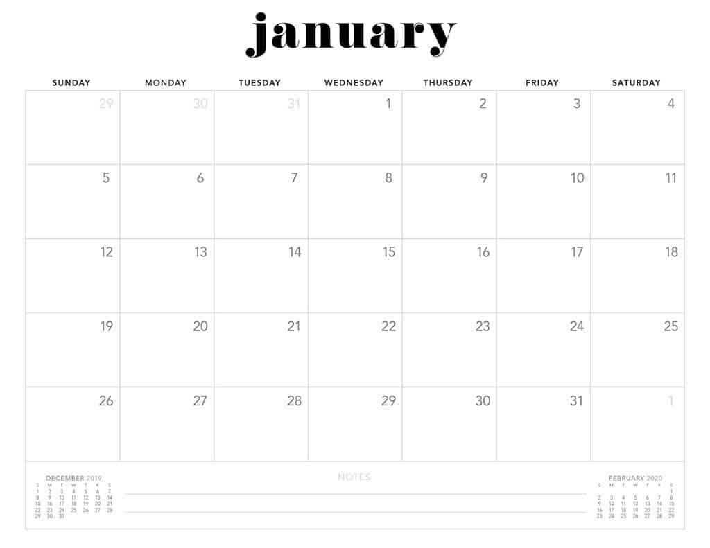 51 FREE 2020 PRINTABLE CALENDARS, Oh So Lovely Blog