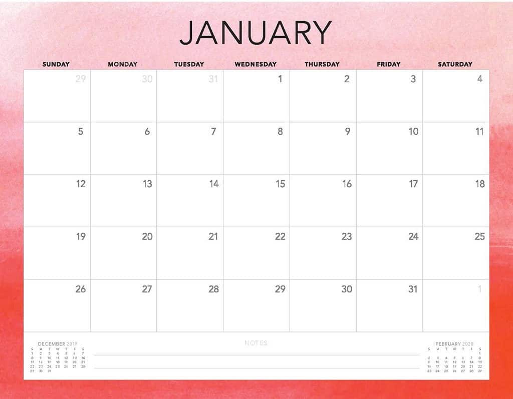 Free Monthly Calendar Template 2020 from www.ohsolovelyblog.com