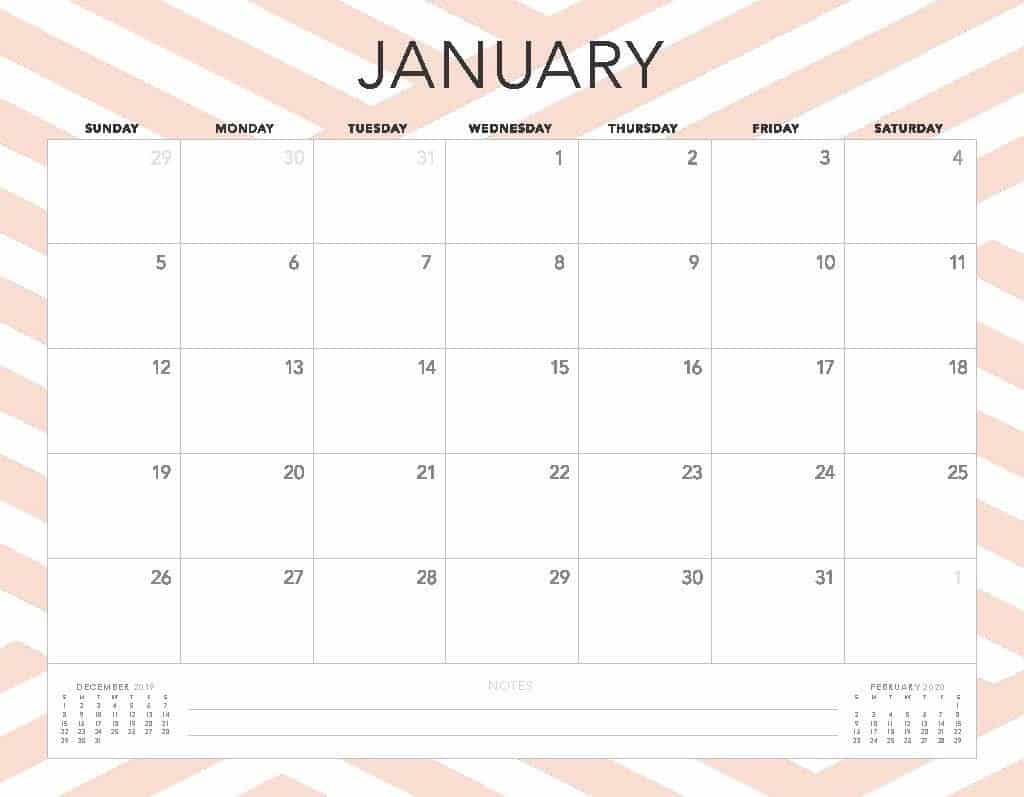 stripes 2020 free calendar