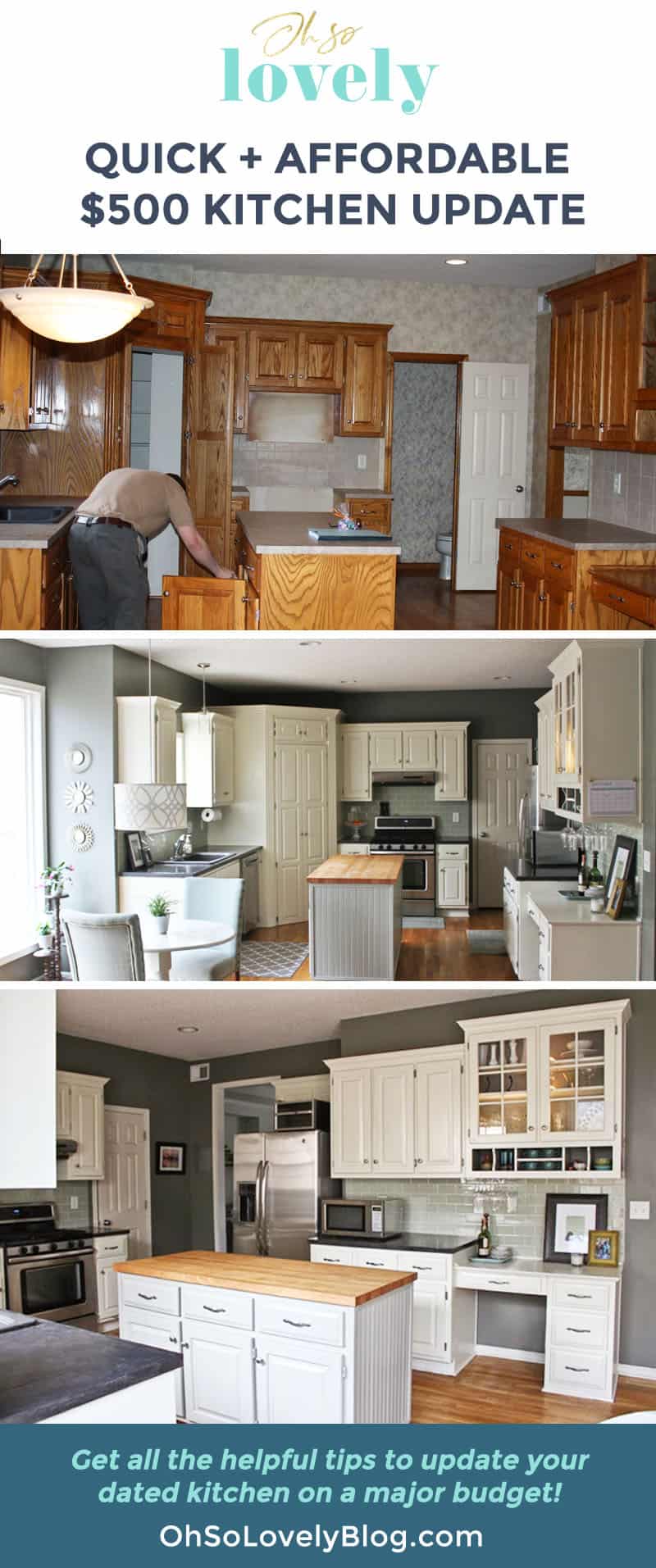 An affordable $500 kitchen remodel on a major budget